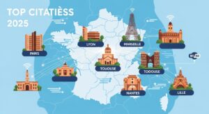 Villes de France aux connexions Internet les plus rapides en 2025